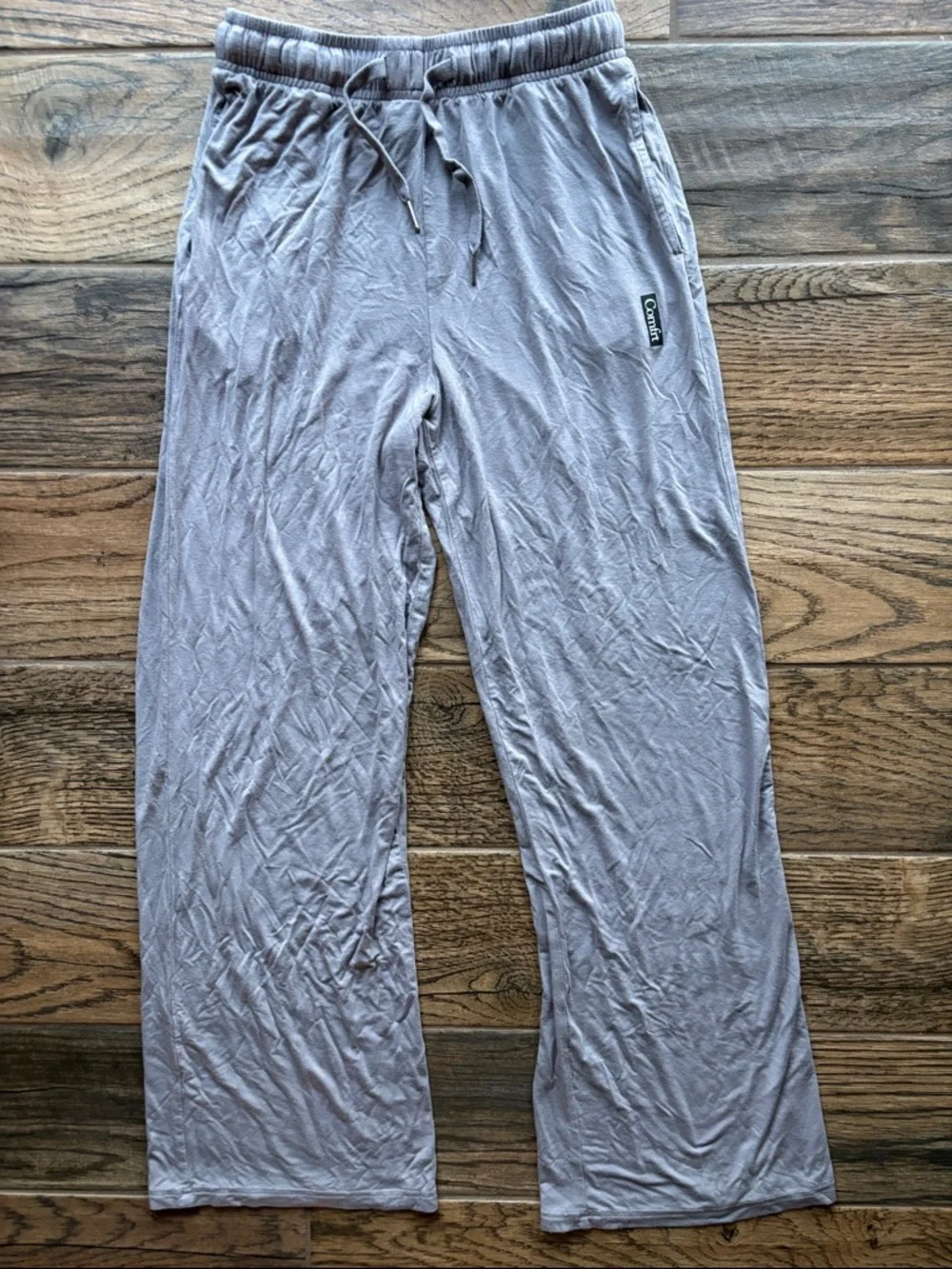 Comfrt Light Gray Women's Lounge Pajama Pants with Drawstring - Picture 2 of 4